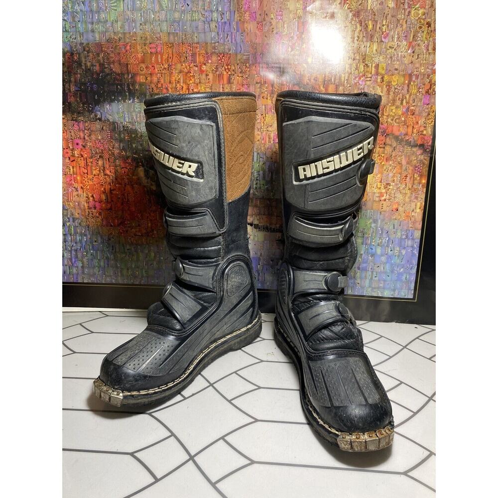 Heavy Duty ANSWER Motorcycle Boots Adult Size 8 - Picture 6 of 13